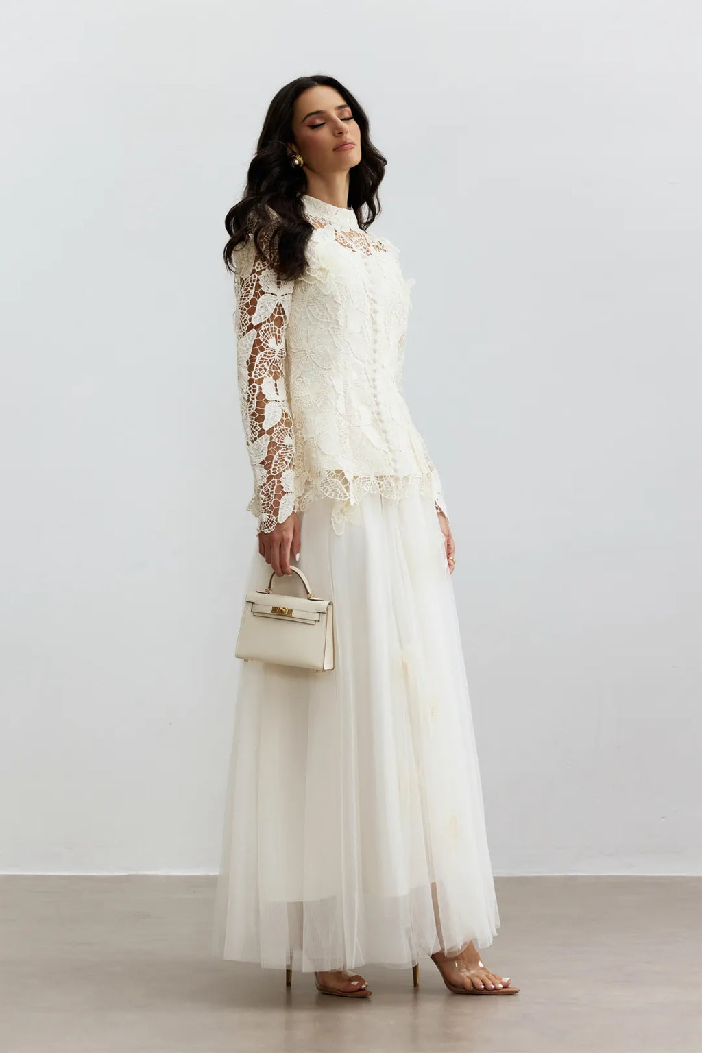 Leah | Women’s High Neck Long Sleeve Butterfly Flowy Two Piece Set