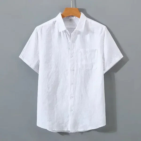 Liam | Men’s Short Sleeve Linen Look Pocket Shirt