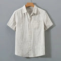Liam | Men’s Short Sleeve Linen Look Pocket Shirt