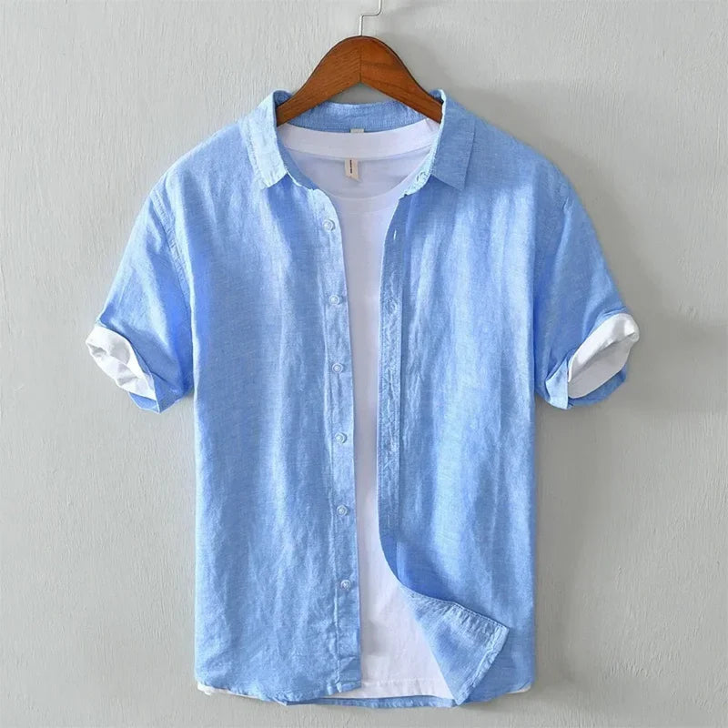 Liam | Men’s Short Sleeve Button Front Summer Shirt