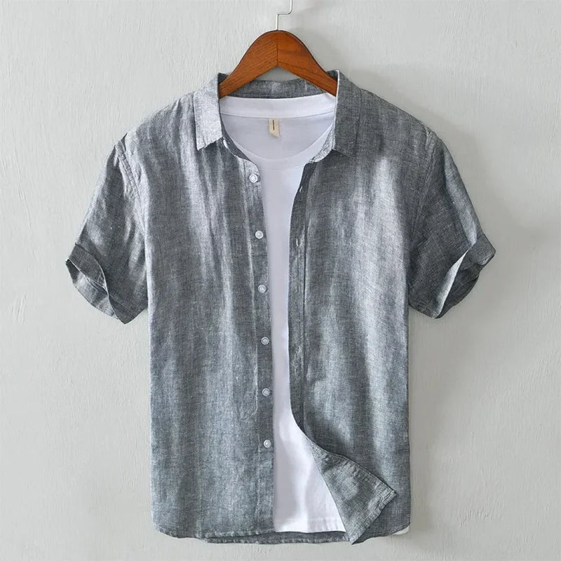 Liam | Men’s Short Sleeve Button Front Summer Shirt