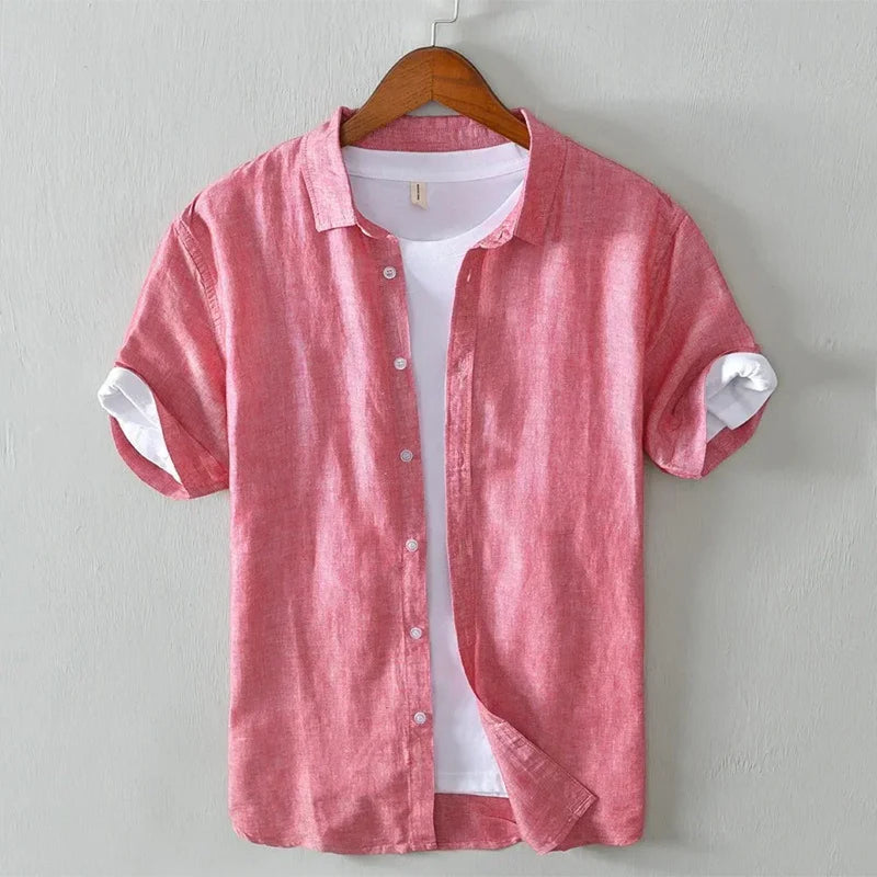 Liam | Men’s Short Sleeve Button Front Summer Shirt