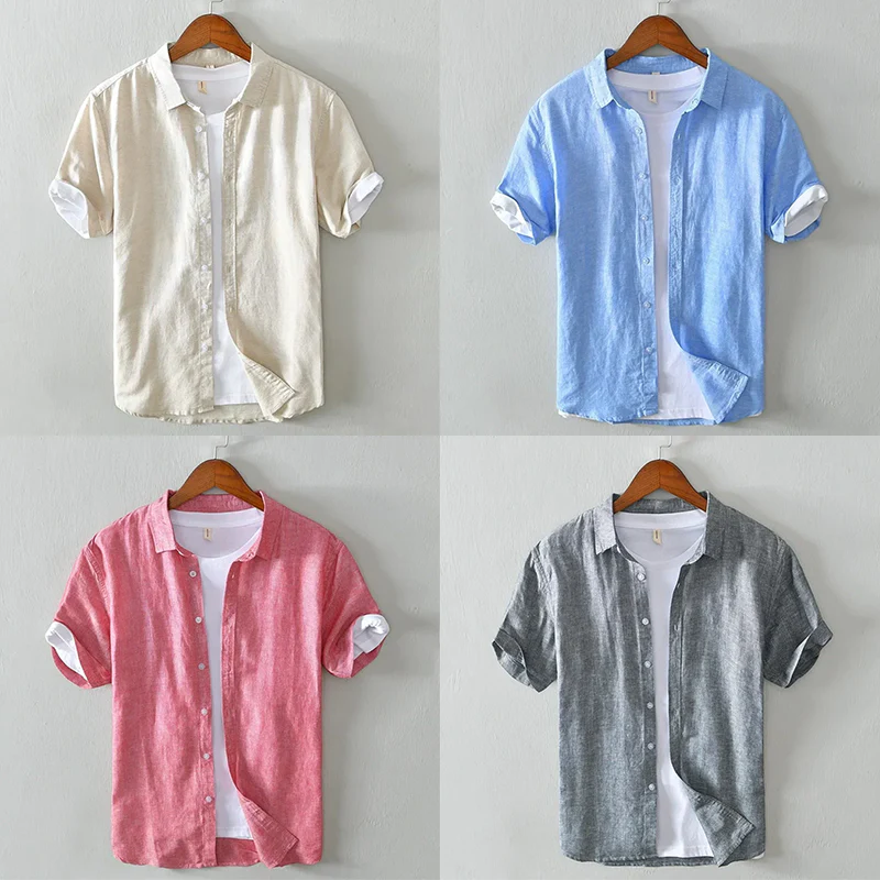 Liam | Men’s Short Sleeve Button Front Summer Shirt