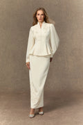 Lilian | Women’s Pleated Long Sleeve High Neck Two Piece Set