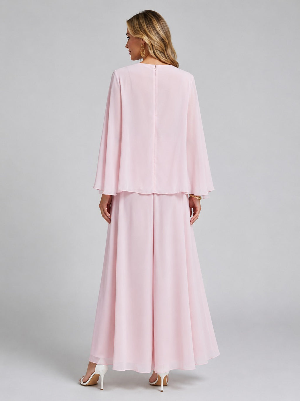Lillian | Women’s Scoop Neck Layered Wedding Guest Dress