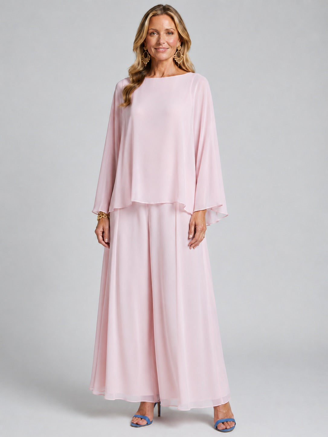 Lillian | Women’s Scoop Neck Layered Wedding Guest Dress