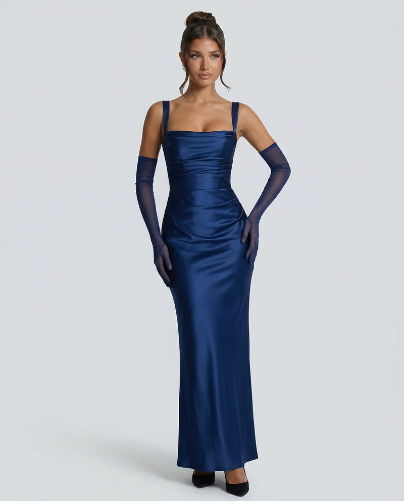 Linda | Women’s Square Neck Backless Wedding Guest Dress