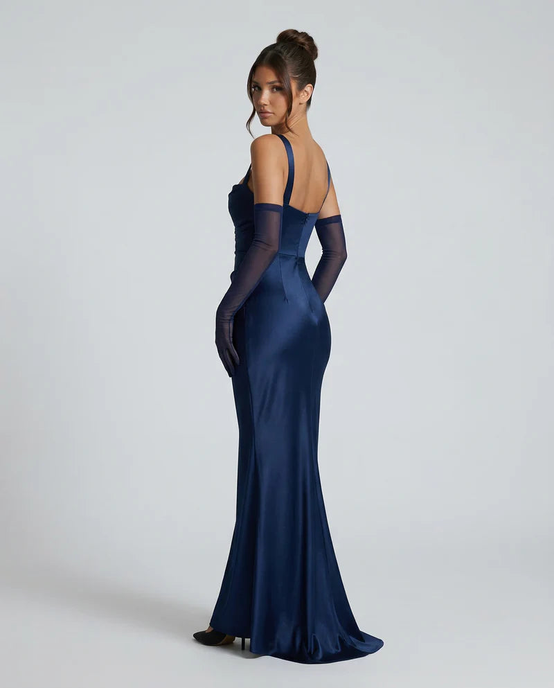 Linda | Women’s Square Neck Backless Wedding Guest Dress