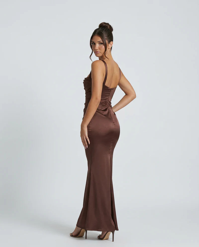 Linda | Women’s Square Neck Backless Wedding Guest Dress