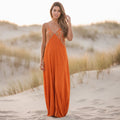 Lindsey | Women’s Printed V Neck Sleeveless Flowy Maxi Dress