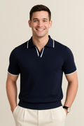 Lorenzo | Men's Short Sleeve Pointed Collar Polo Shirt