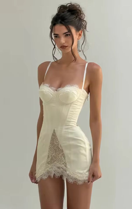 Loretta | Women’s Corset Sleeveless Sweetheart Neck Mini Dress