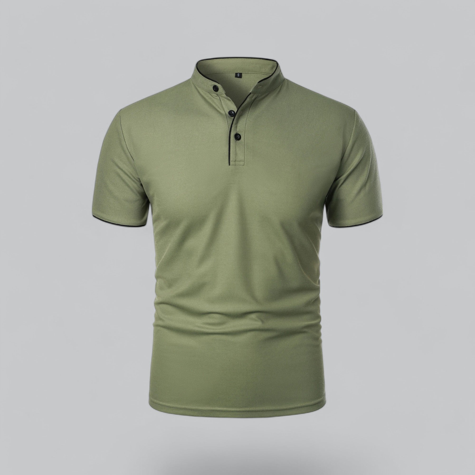 Lucas | Men's Mandarin Collar Short-Sleeve Polo Shirt