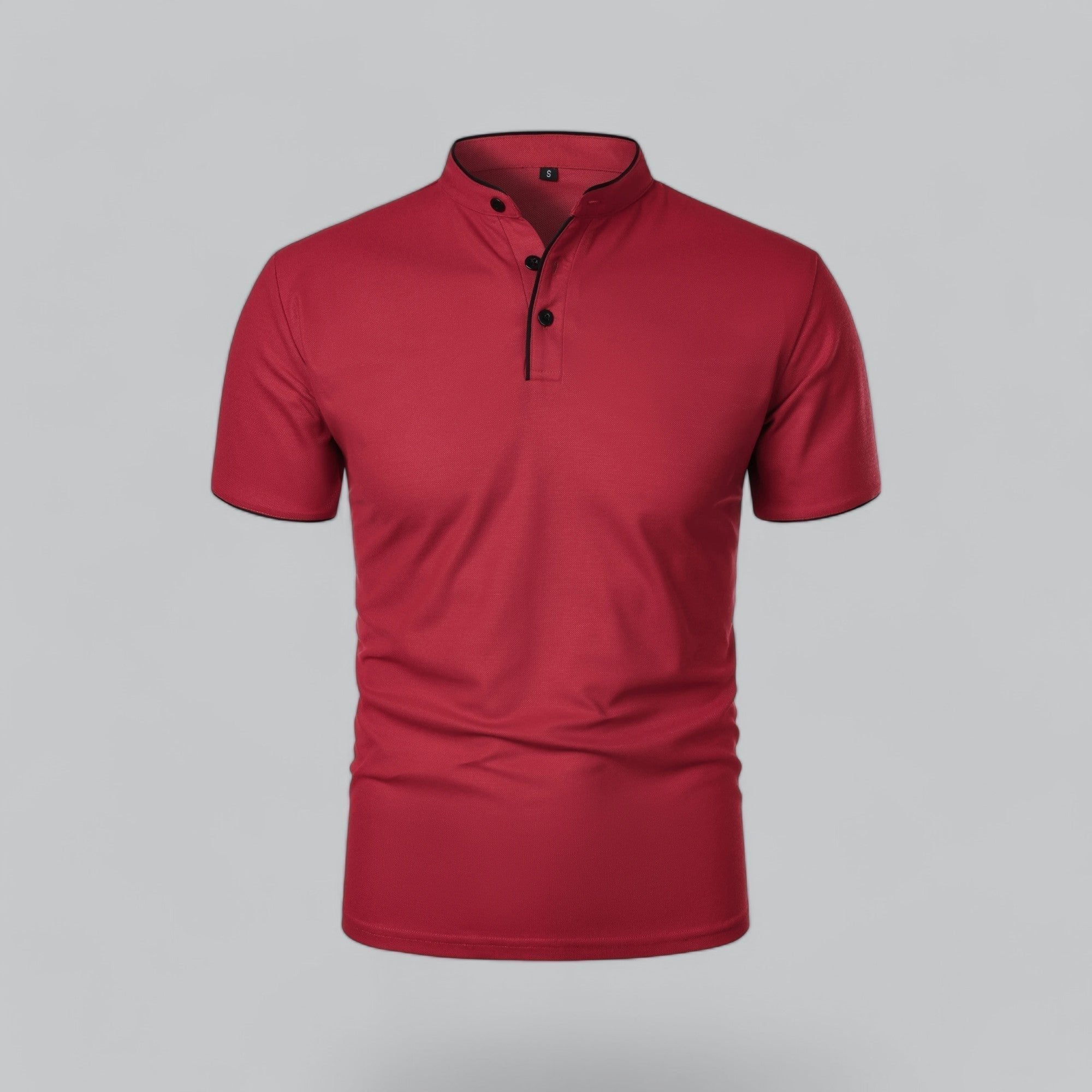 Lucas | Men's Mandarin Collar Short-Sleeve Polo Shirt
