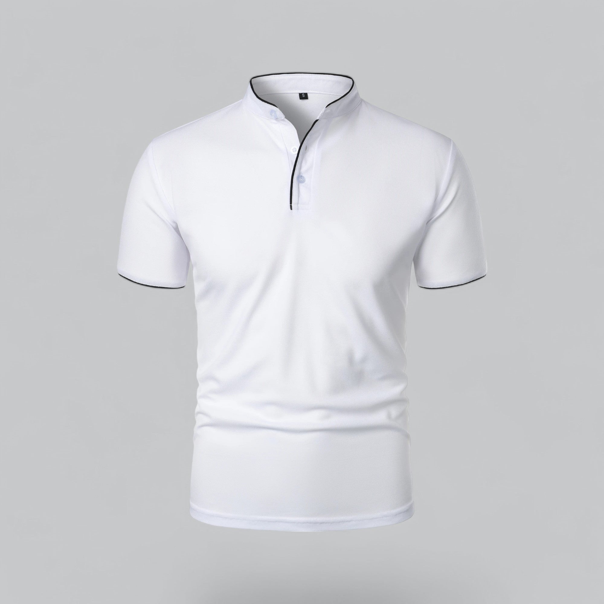 Lucas | Men's Mandarin Collar Short-Sleeve Polo Shirt