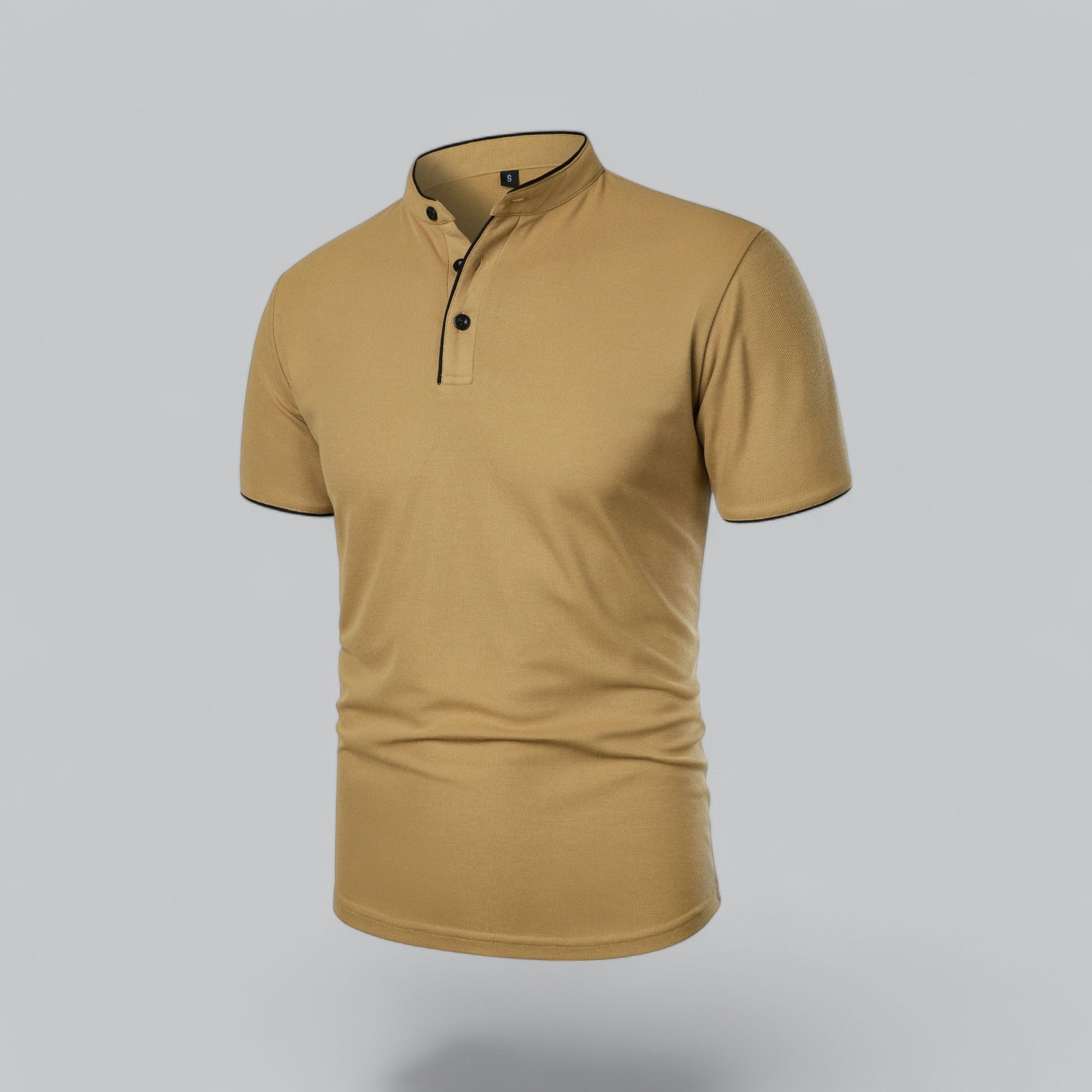Lucas | Men's Mandarin Collar Short-Sleeve Polo Shirt