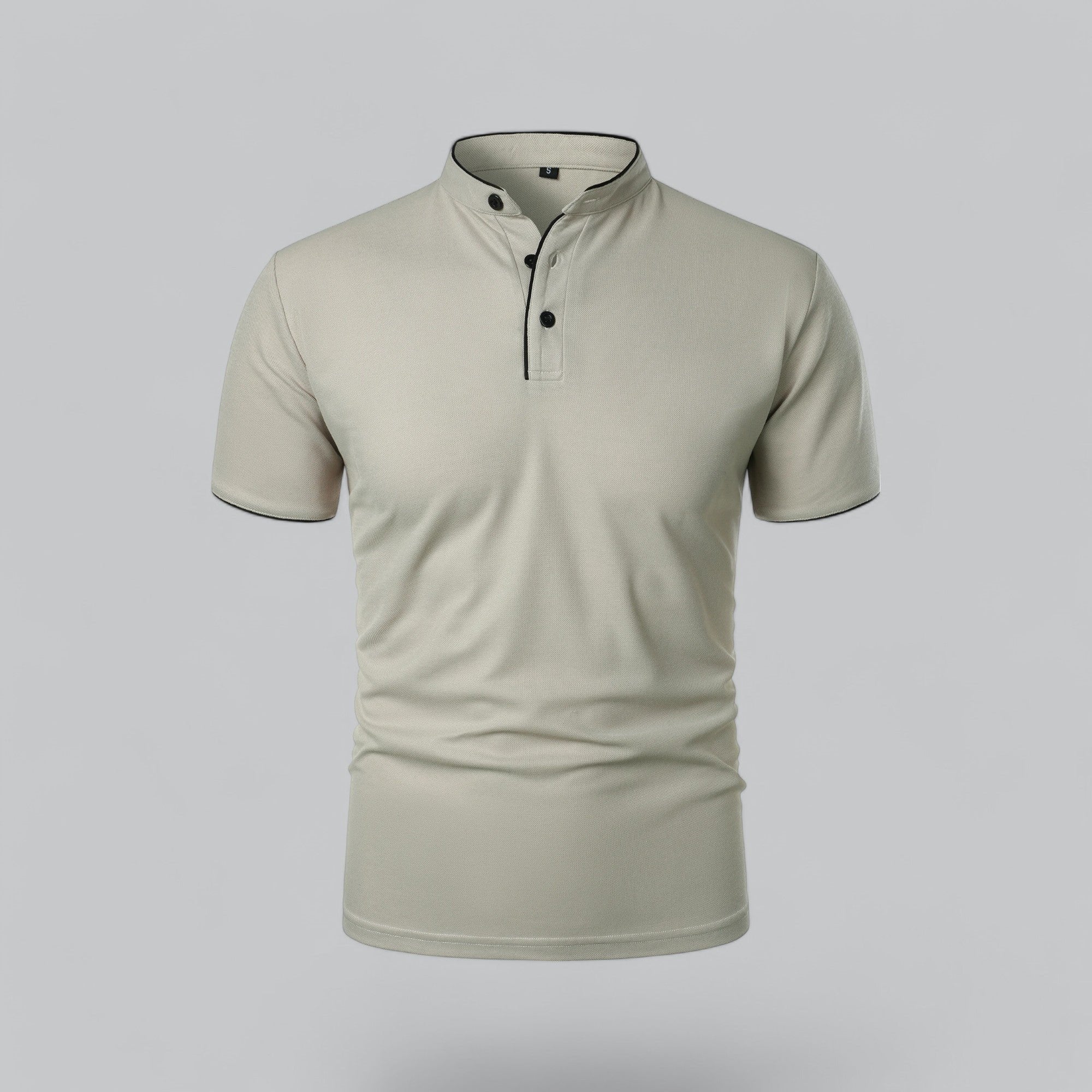Lucas | Men's Mandarin Collar Short-Sleeve Polo Shirt