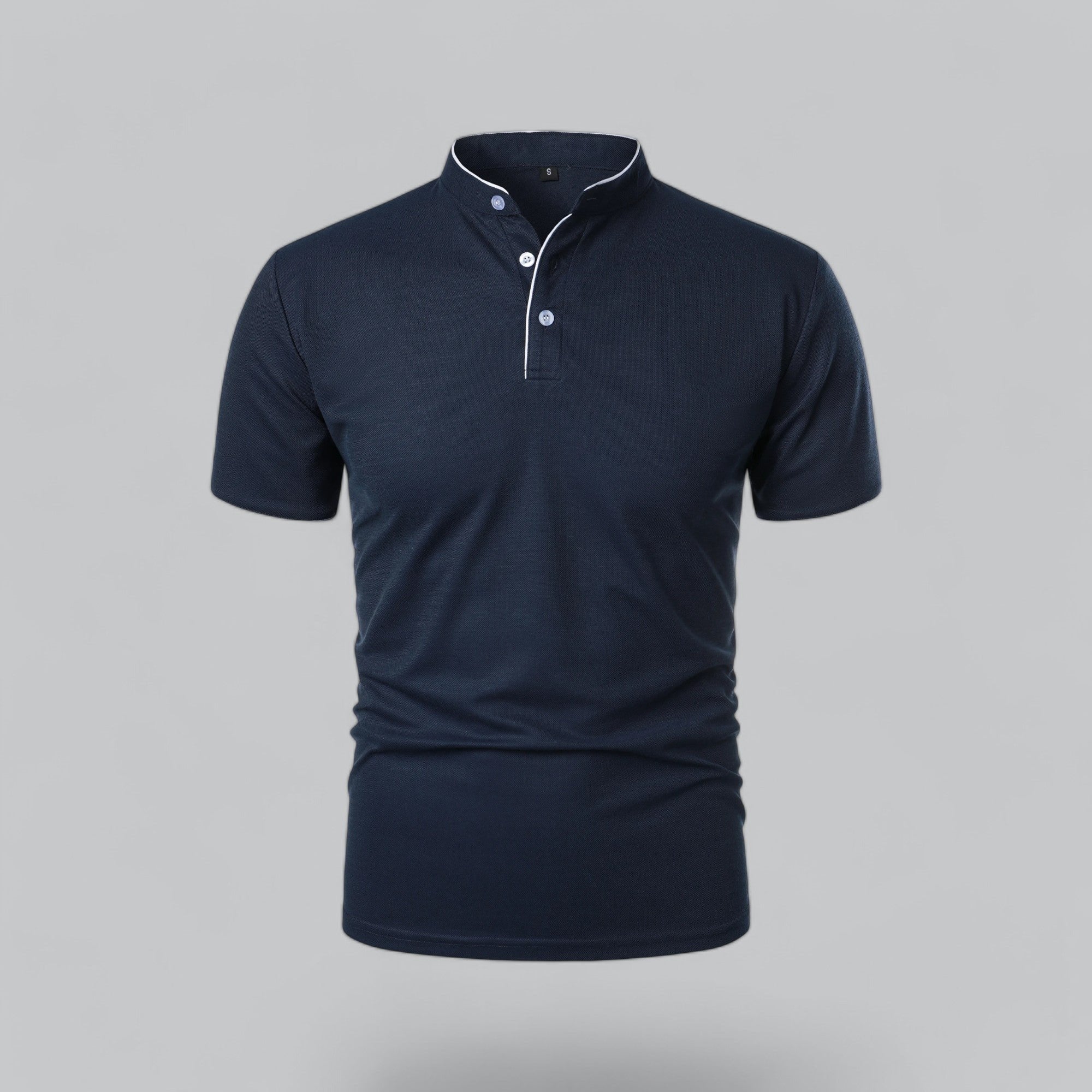 Lucas | Men's Mandarin Collar Short-Sleeve Polo Shirt