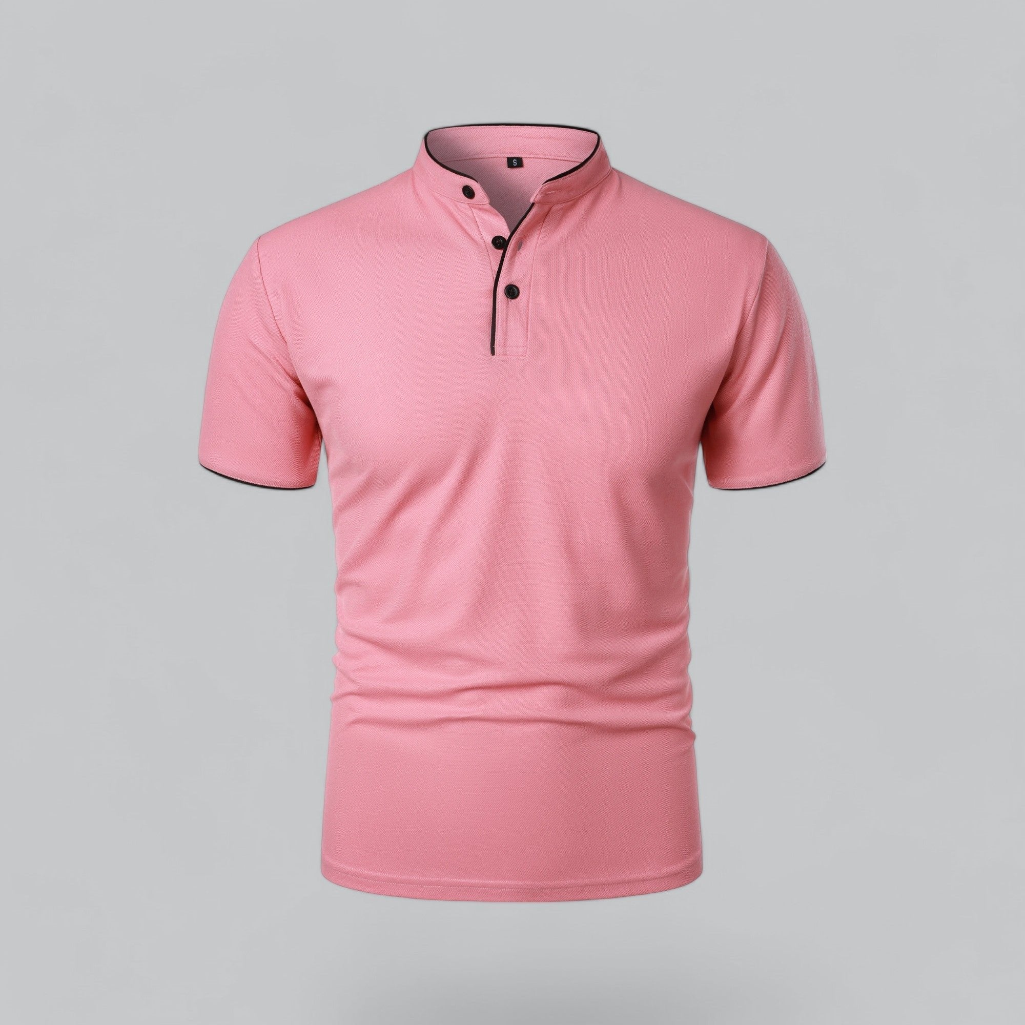 Lucas | Men's Mandarin Collar Short-Sleeve Polo Shirt
