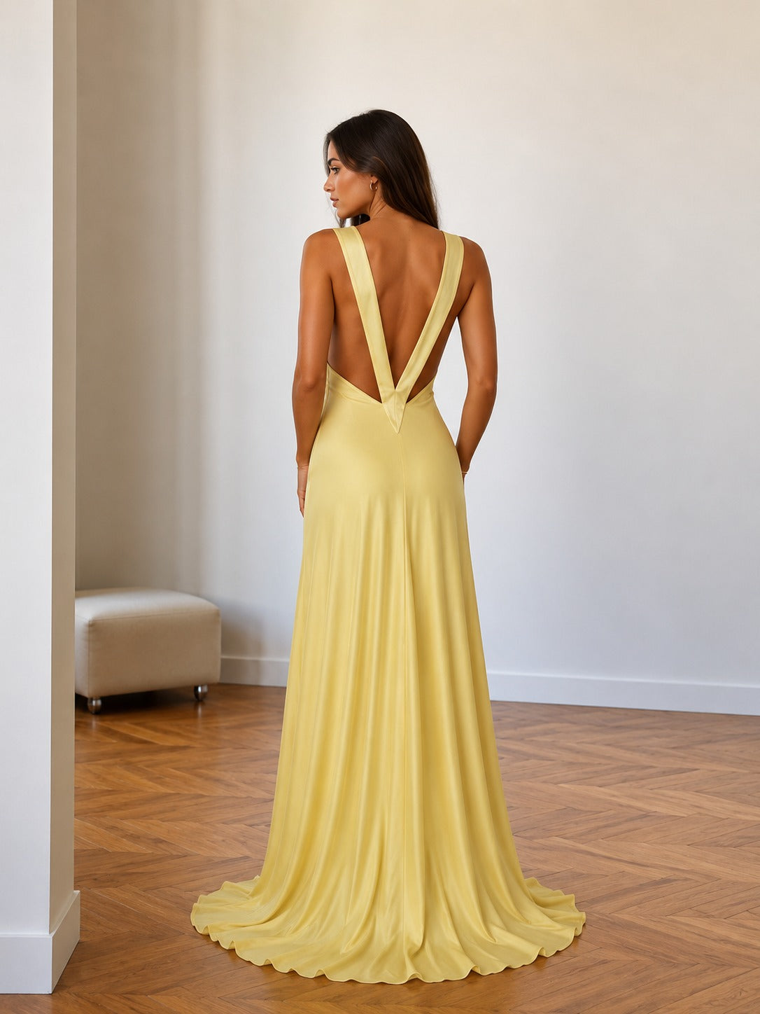 Lucinda | Women’s Halter Neck Sleeveless Flowy Maxi Dress