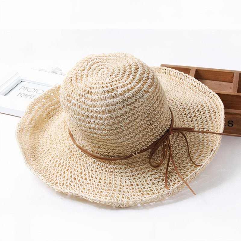 Mallory | Women's Woven Wide Brim Bow Detail Summer Hat