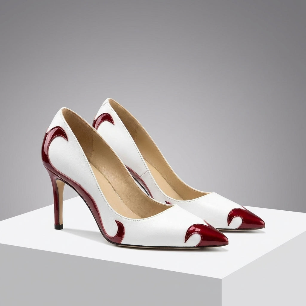 Marcia | Women's Sculpted Pointed Toe Slip On Heels