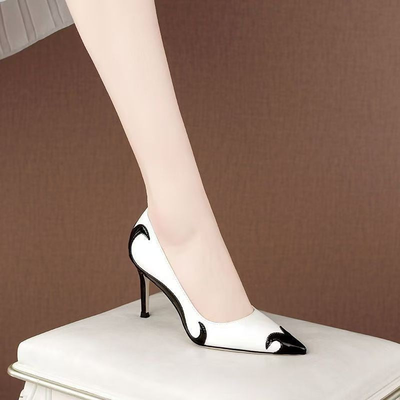 Marcia | Women's Sculpted Pointed Toe Slip On Heels
