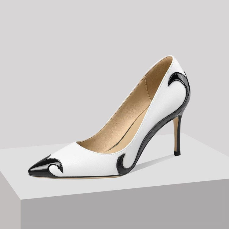 Marcia | Women's Sculpted Pointed Toe Slip On Heels