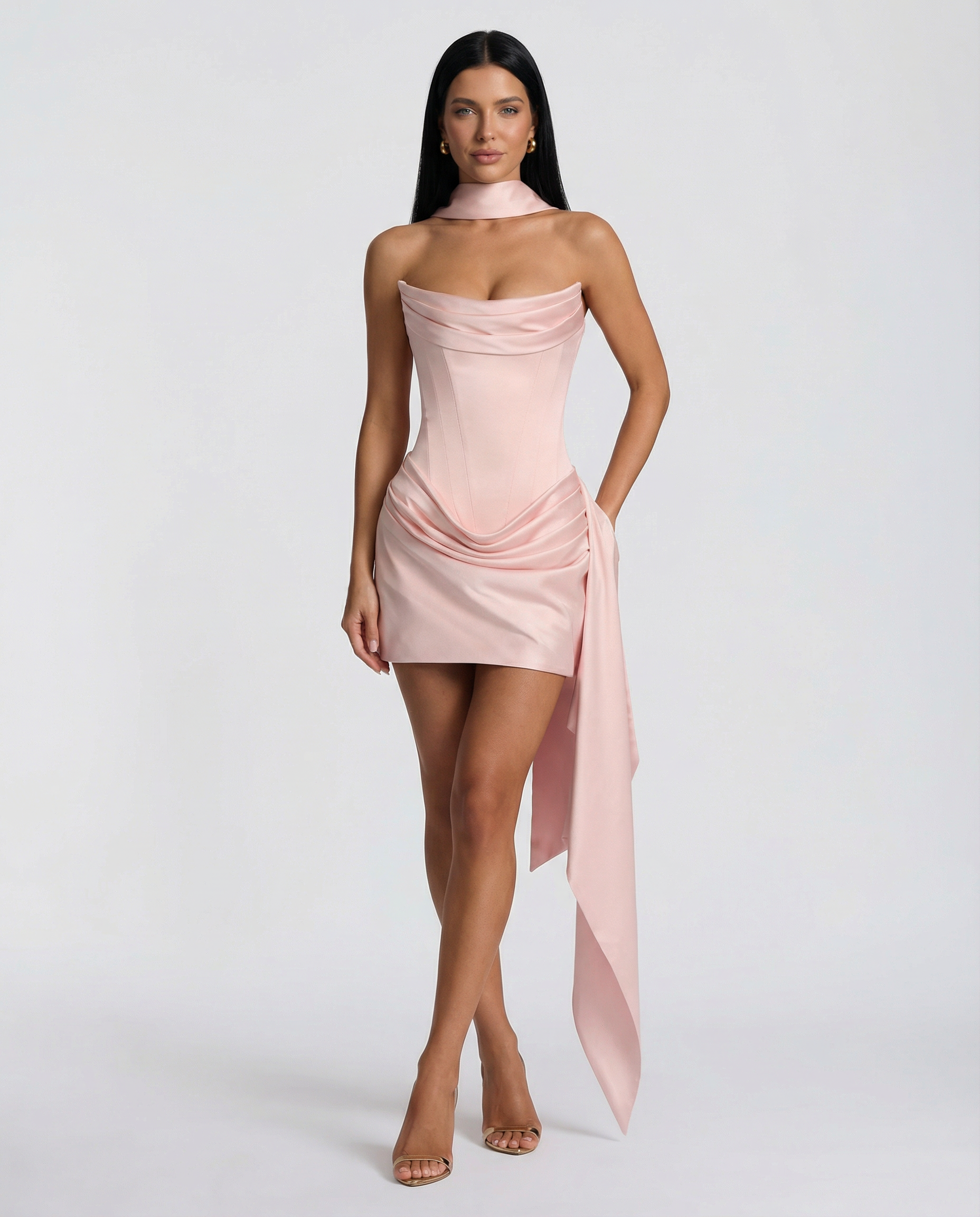 Marina | Women's Bodycon Strapless Grad Party Mini Dress
