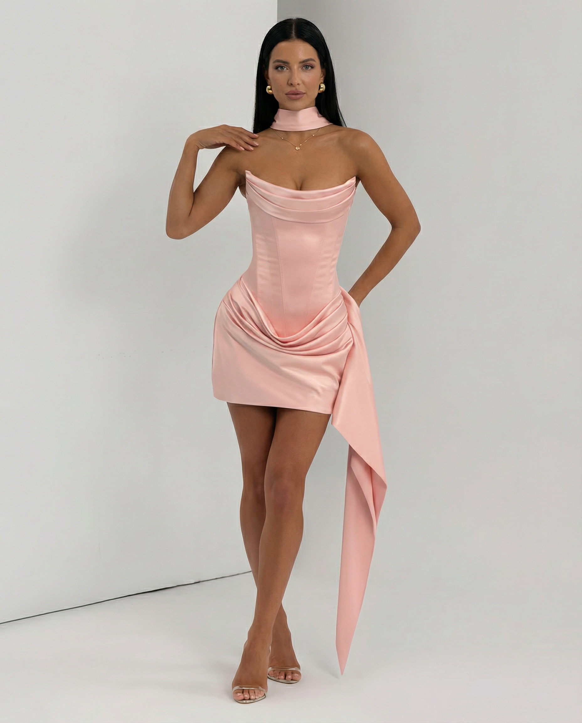 Marina | Women's Bodycon Strapless Grad Party Mini Dress