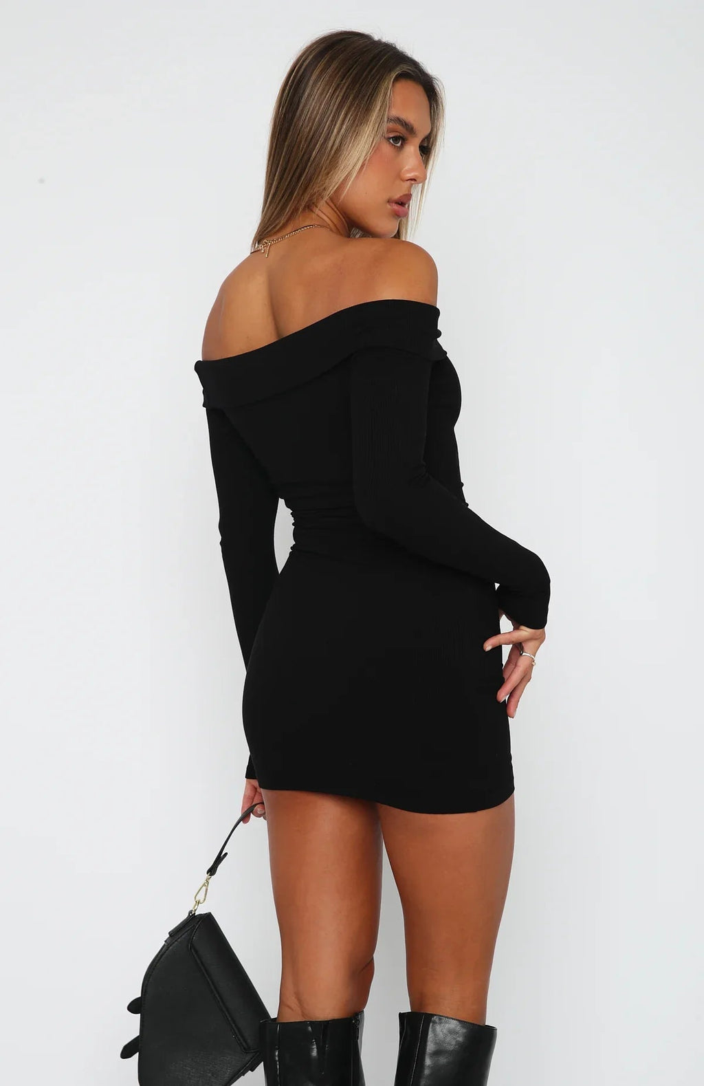 Marisa | Women's Long Sleeve Strapless Fitted Grad Party Mini Dress