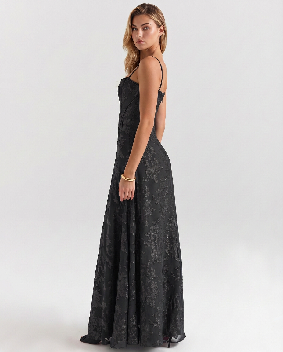 Marley | Women's Corset Square Neck Wedding Guest Dress