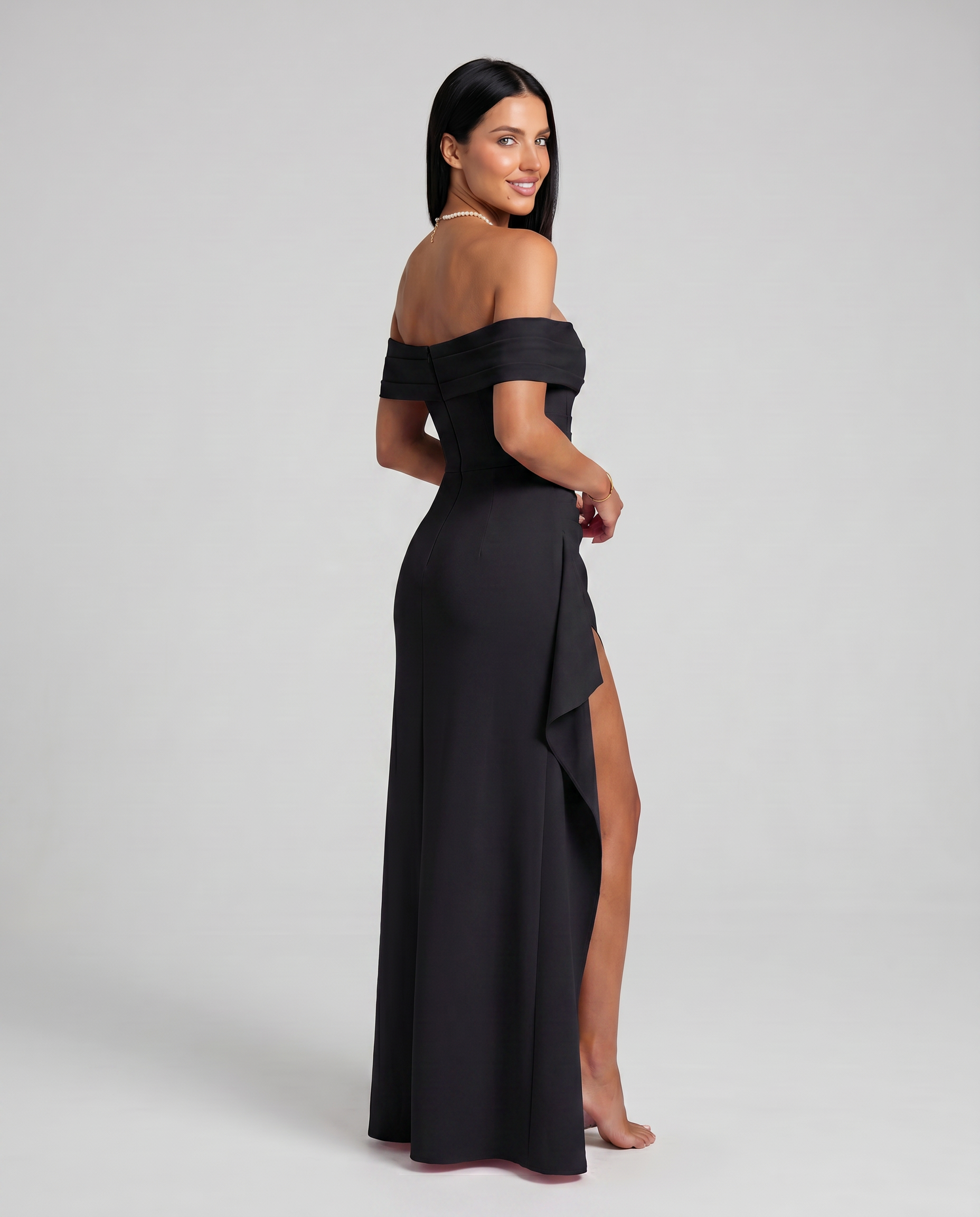 Marley | Women's Corset Square Neck Wedding Guest Dress