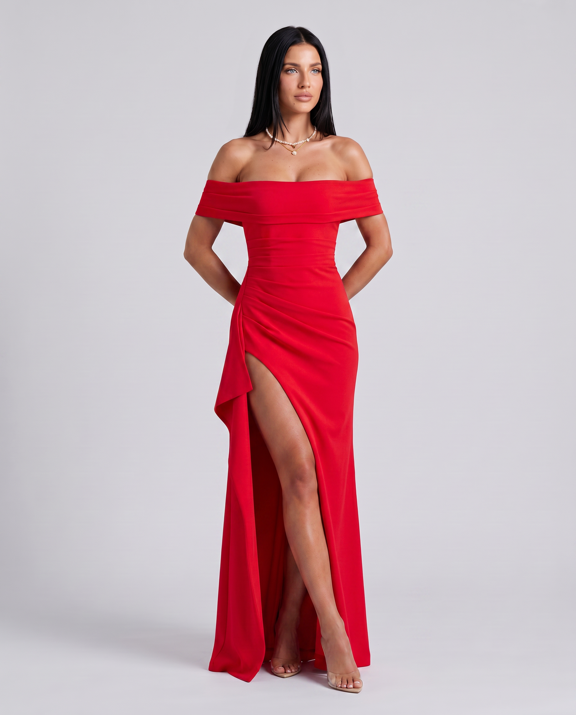 Martha | Women's Off Shoulder Bodycon Wedding Guest Dress