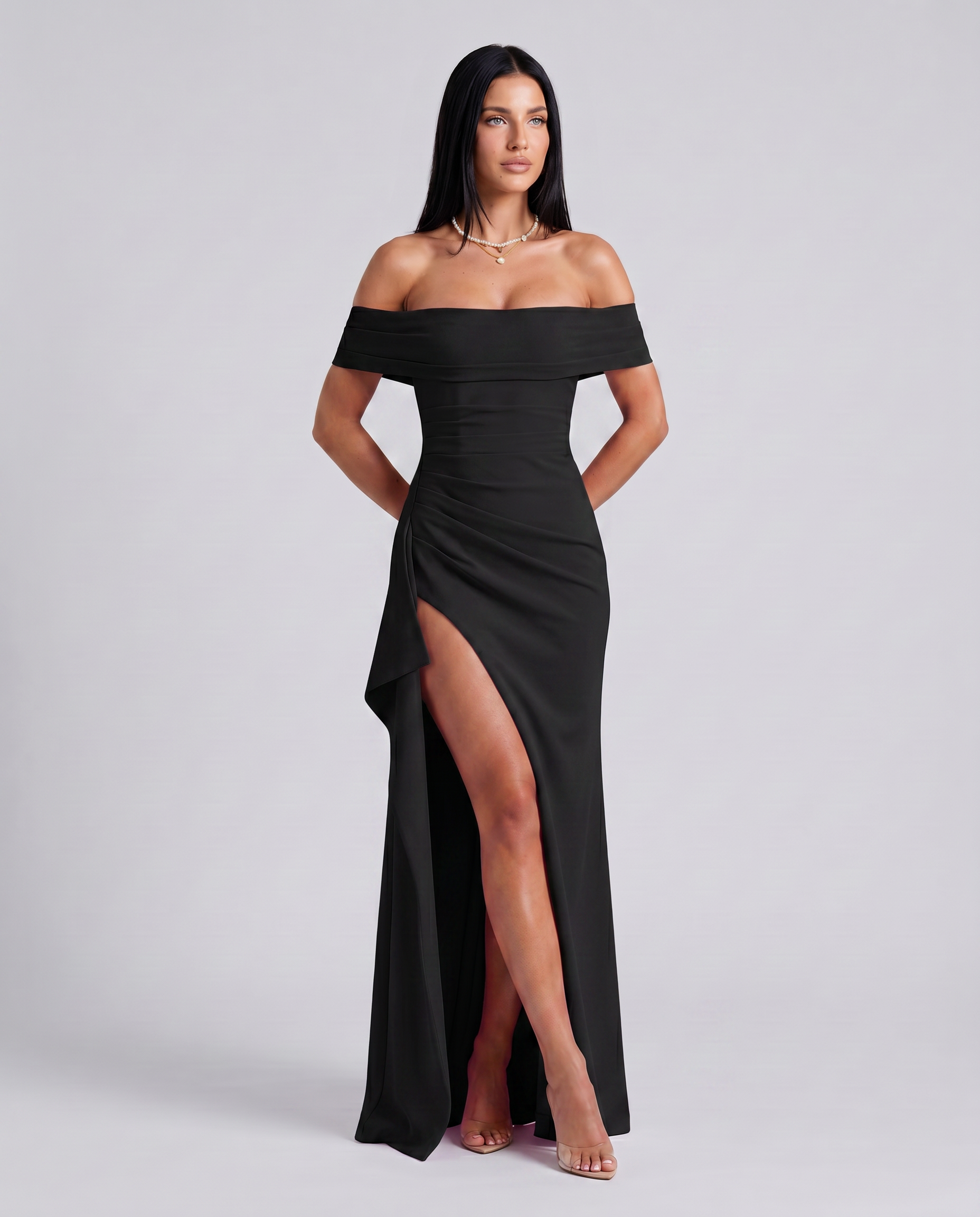Martha | Women's Off Shoulder Bodycon Wedding Guest Dress