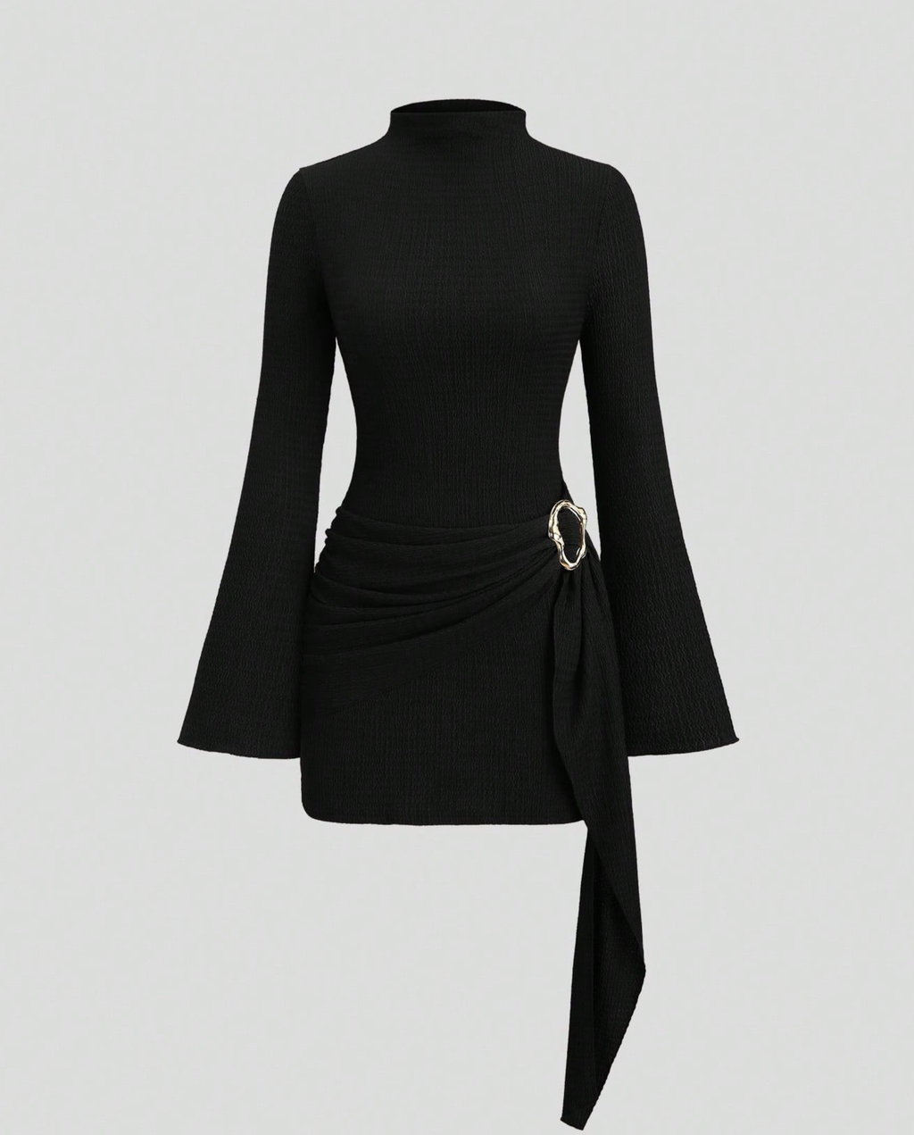 Martina | Women's Long Sleeve High Neck Bodycon Mini Dress