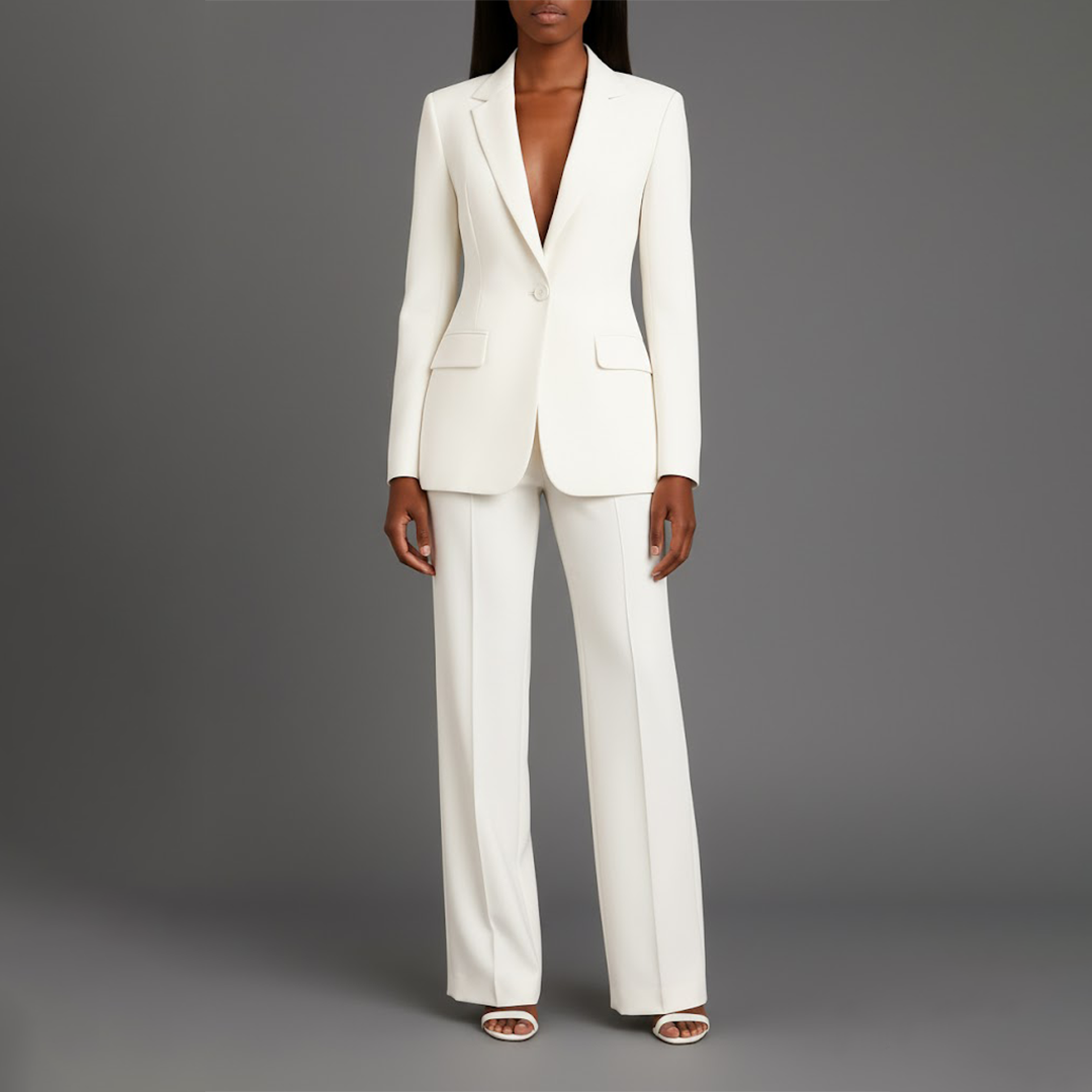 Mary | Women’s Long Sleeve V Neck Two Piece Suit