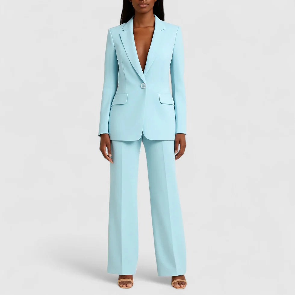 Mary | Women’s Long Sleeve V Neck Two Piece Suit