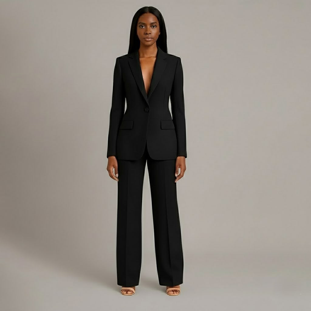 Mary | Women’s Long Sleeve V Neck Two Piece Suit