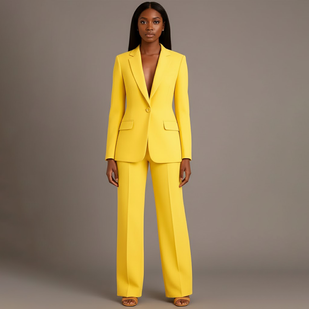 Mary | Women’s Long Sleeve V Neck Two Piece Suit