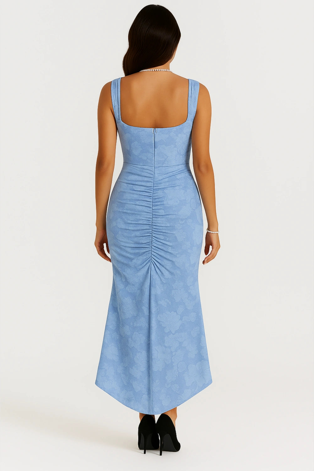Mary | Women’s Sleeveless Ruched Wedding Guest Maxi Dress