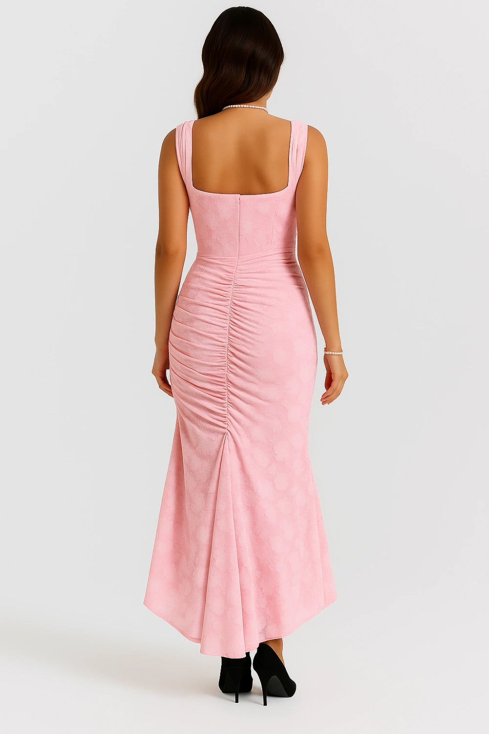 Mary | Women’s Sleeveless Ruched Wedding Guest Maxi Dress