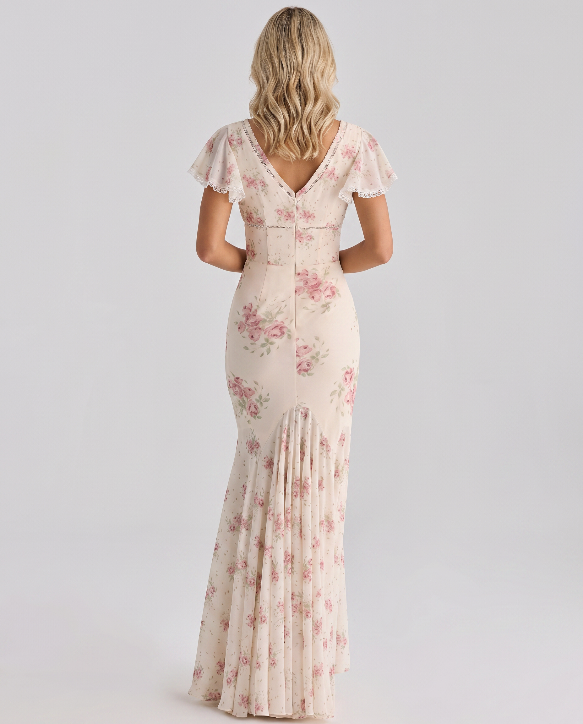 Maryanne | Women's V Neck Floral Flowy Maxi Dress