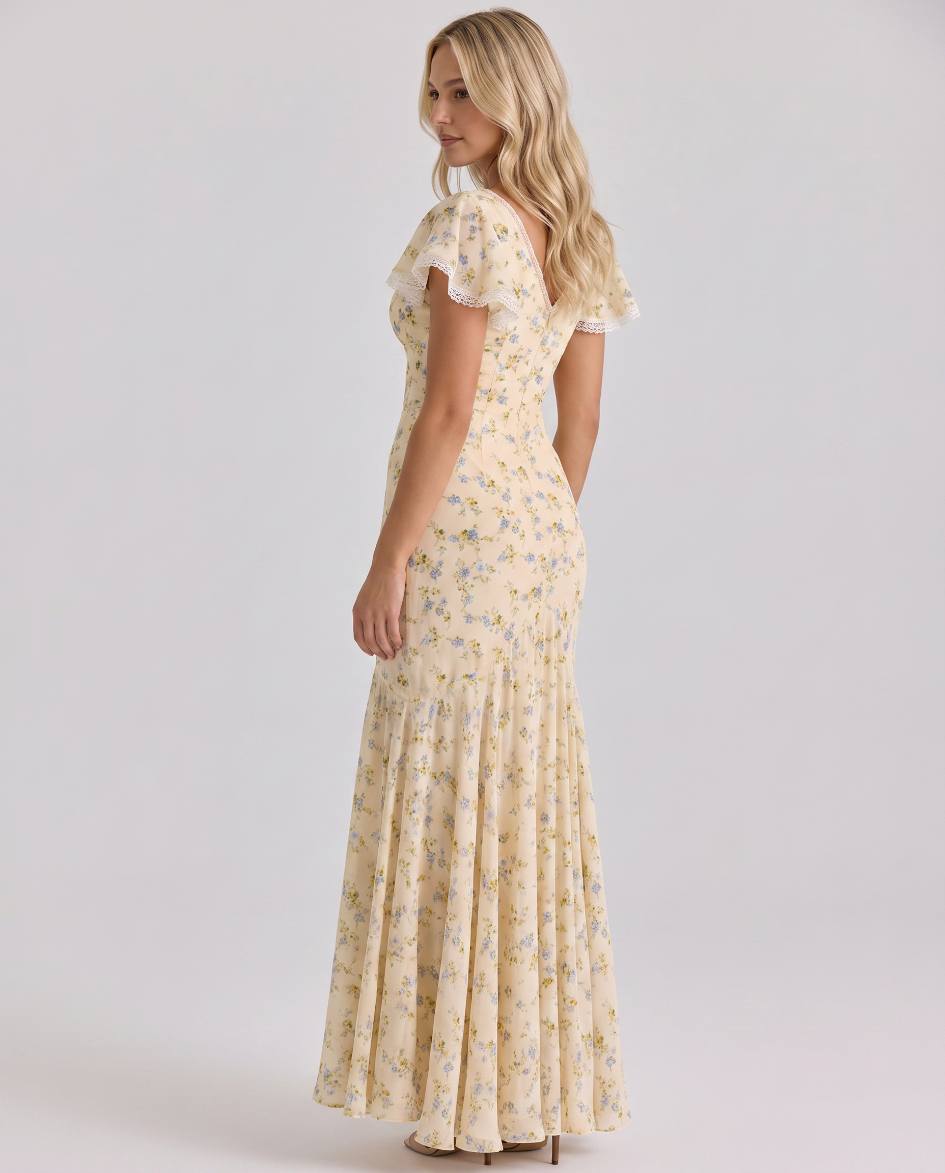Maryanne | Women's V Neck Floral Flowy Maxi Dress
