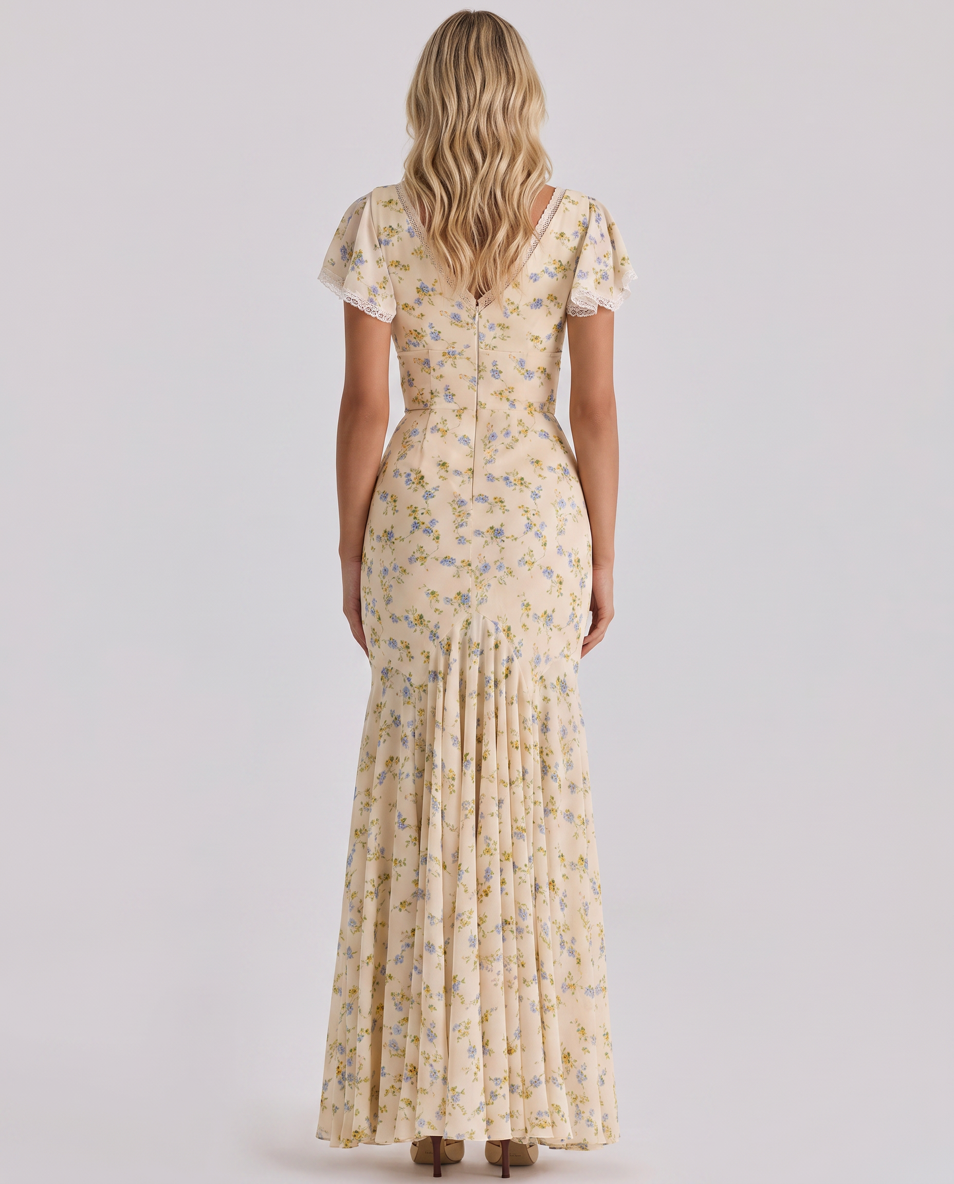 Maryanne | Women's V Neck Floral Flowy Maxi Dress