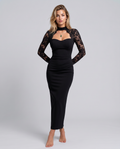 Maureen | Women's Fitted High Neck Bodycon Wedding Guest Dress