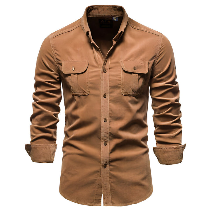 Maxwell | Men's Collared Front Pocket Buttoned Shirt