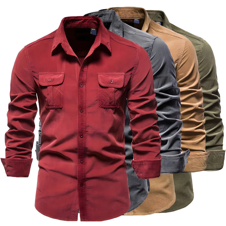 Maxwell | Men's Collared Front Pocket Buttoned Shirt