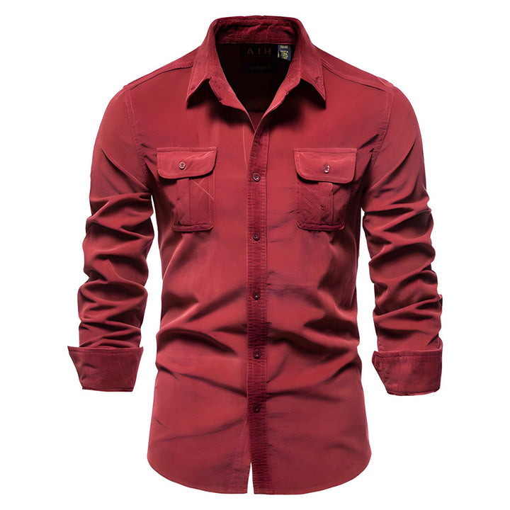 Maxwell | Men's Collared Front Pocket Buttoned Shirt