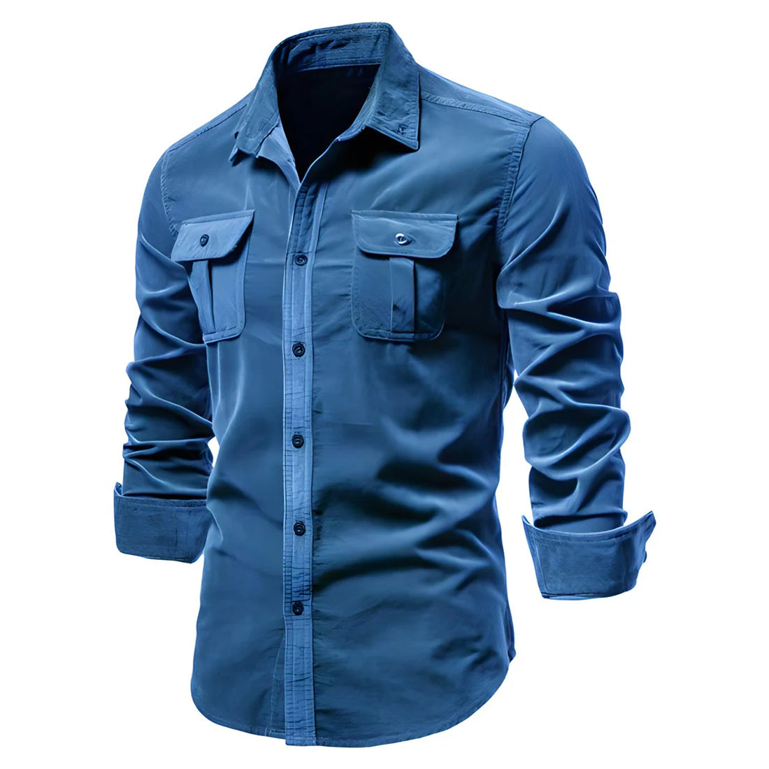 Maxwell | Men's Collared Front Pocket Buttoned Shirt